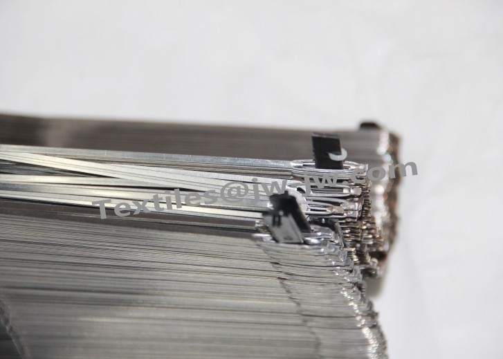 Steel Healds O Type With Middle Part 159mm Weaving Loom Spare Parts