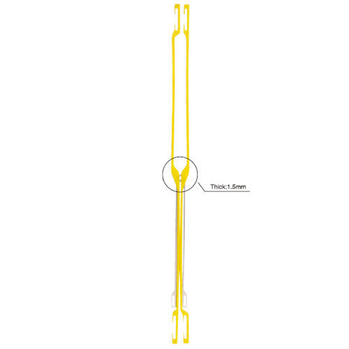 Yellow Plastic C Type Flat Steel Healds 380mm JW-1240 ISO9001